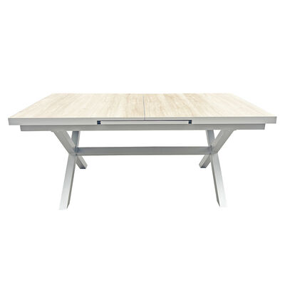 Maze - Vienna Small 4 - 6 Seat Extending Rectangular Dining Table with Dawn Grey Aluminium Frame product image