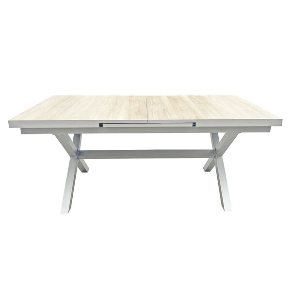 Maze - Vienna Small 4 - 6 Seat Extending Rectangular Dining Table with Dawn Grey Aluminium Frame product image