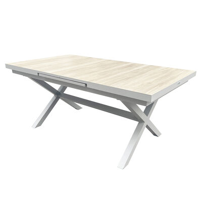 Maze - Vienna Small 4 - 6 Seat Extending Rectangular Dining Table with Dawn Grey Aluminium Frame product image