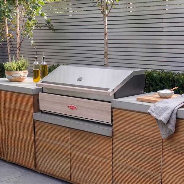 Bali Outdoor Kitchen Storage Unit - Double Unit Grill / Beefeater 1500 Series BBQ