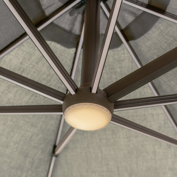 Maze - Aramis Solar LED 3.5m Round Rotating Cantilever Parasol with Base - Oil Green product image