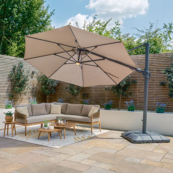 Maze - Aramis LED 3.5m Round Rotating Cantilever Parasol product image