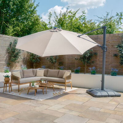Maze - Aramis LED 3.5m Round Rotating Cantilever Parasol product image
