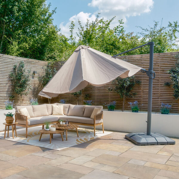 Maze - Aramis LED 3.5m Round Rotating Cantilever Parasol product image