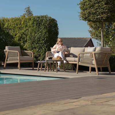 Maze - Martinique Rope Weave 3 Seat Sofa Set with 2 Lounge Armchairs & 2 Round Coffee Tables product image