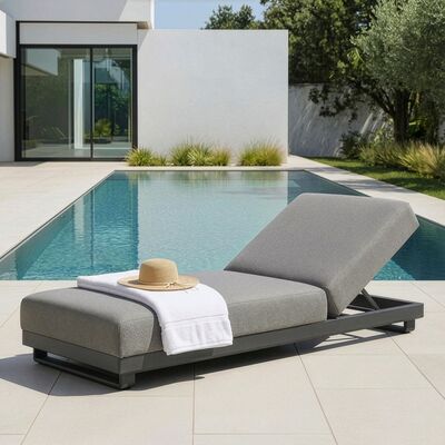 Ibiza Sunlounger - Zinc Grey