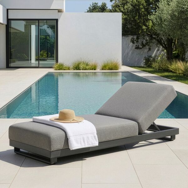 Ibiza Sunlounger - Zinc Grey