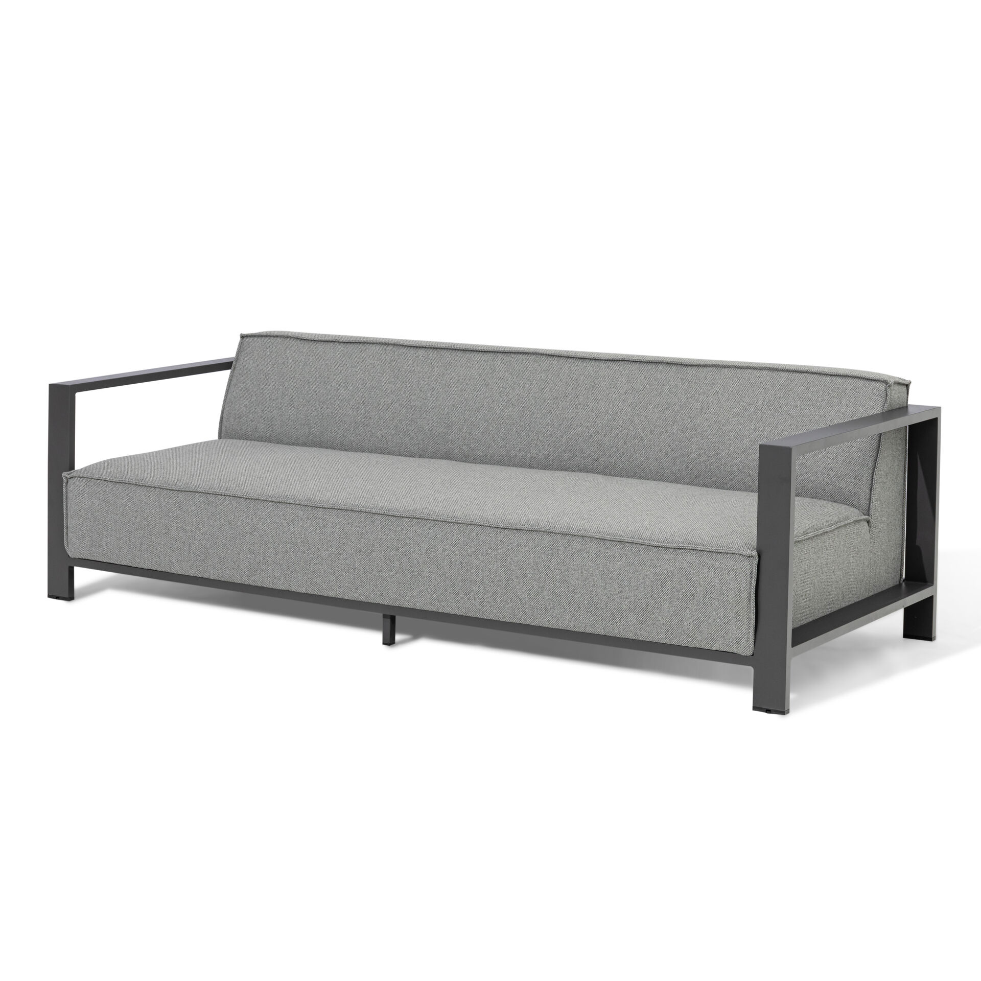 Maze - Outdoor Fabric Ibiza 3 Seat Sofa Set with Square Coffee Table - Zinc Grey product image