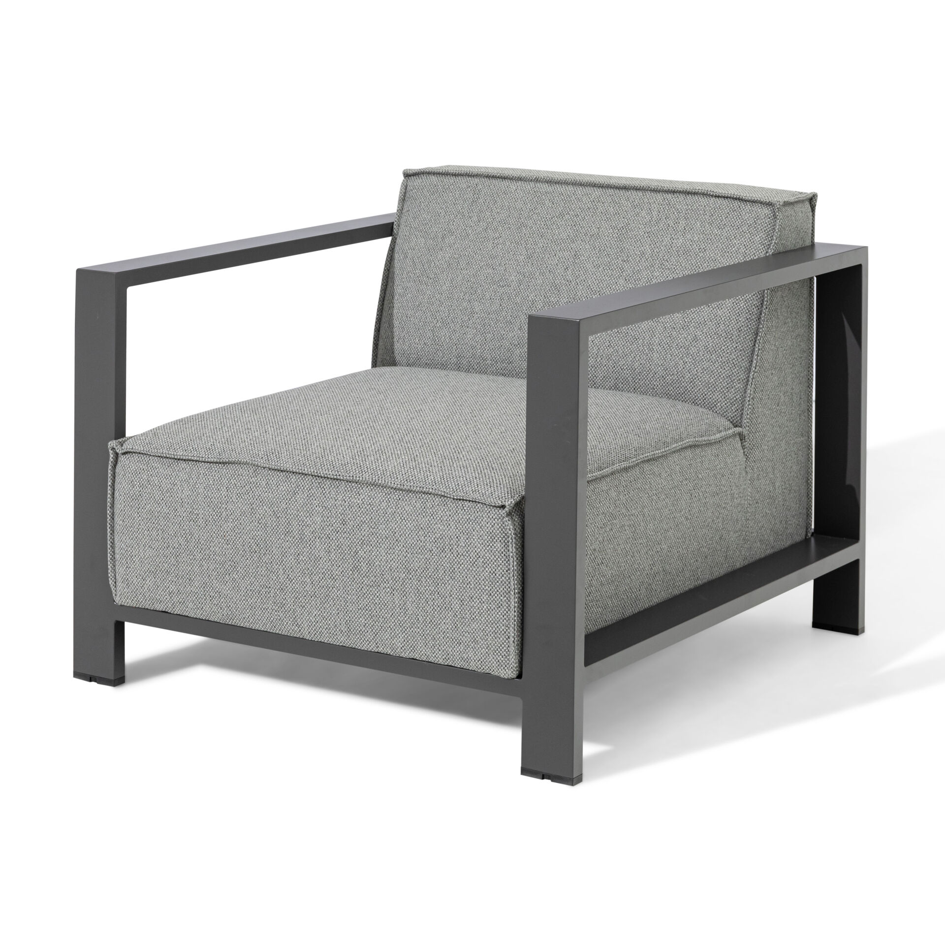 Maze - Outdoor Fabric Ibiza 3 Seat Sofa Set with Square Coffee Table - Zinc Grey product image