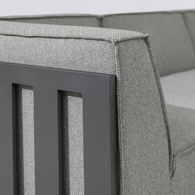 Maze - Outdoor Fabric Ibiza Medium Corner Sofa Set with Round Coffee Table & 3 Footstools - Zinc Grey product image