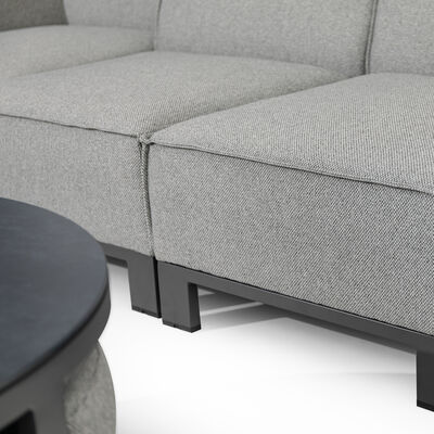 Maze - Outdoor Fabric Ibiza Medium Corner Sofa Set with Round Coffee Table & 3 Footstools - Zinc Grey product image