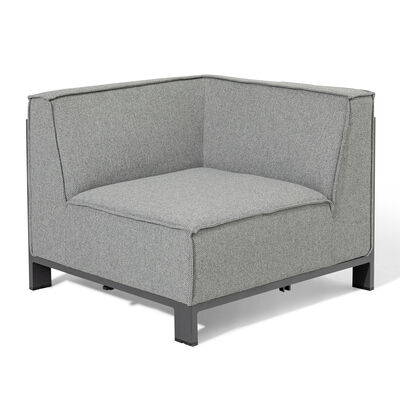 Maze - Outdoor Fabric Ibiza Medium Corner Sofa Set with Round Coffee Table & 3 Footstools - Zinc Grey product image