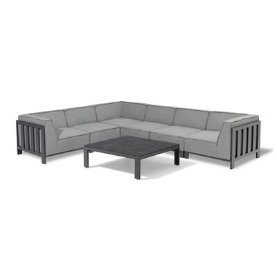 Maze - Outdoor Fabric Ibiza Medium Corner Sofa Set with Square Coffee Table - Zinc Grey product image