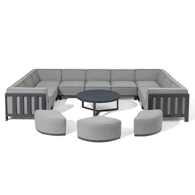 Maze - Outdoor Fabric Ibiza U Shape Sofa Set With Round Coffee Table product image