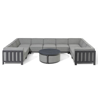 Maze - Outdoor Fabric Ibiza U Shape Sofa Set With Round Coffee Table product image