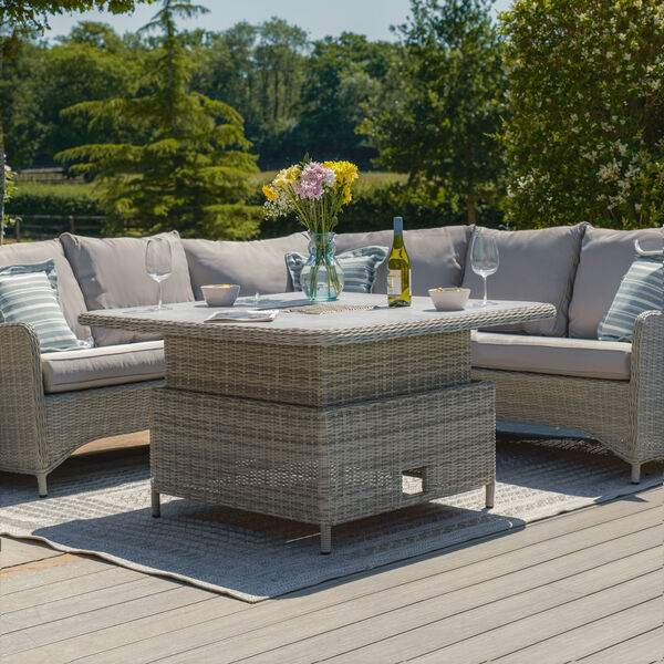 Maze - Oxford Square Rattan Rising Table - Ceramic Glass (Table Only) product image