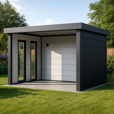 Maze - Telluria Zenith Small Outdoor Building with Windows - Grey product image
