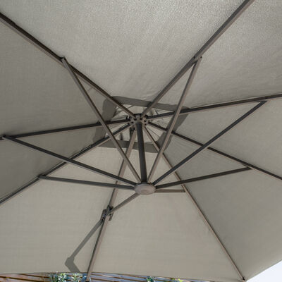 Maze - Helios 3m x 3m Square Rotating Cantilever Parasol with Base - Oil Green product image