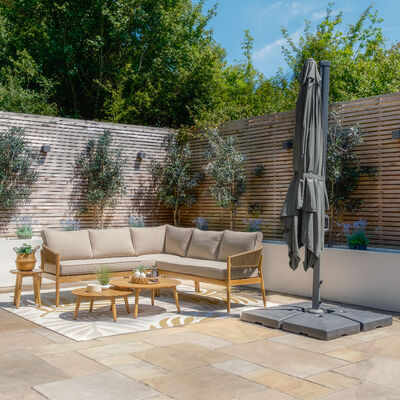 Maze - Helios 3m x 3m Square Rotating Cantilever Parasol with Base - Oil Green product image