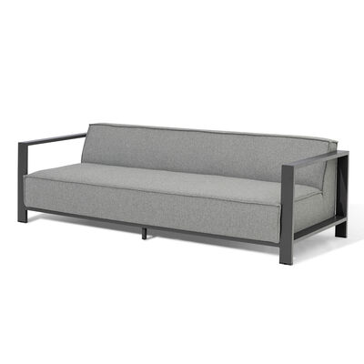 Maze - Outdoor Fabric Ibiza 3 Seat Sofa Set with Round Coffee Table & 3 Footstools - Zinc Grey product image