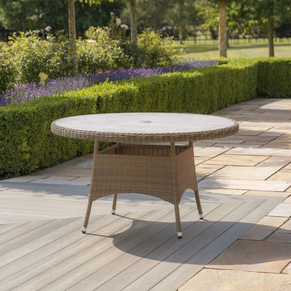 Maze - Winchester 6 Seat Round Rattan Dining Table - Ceramic Glass (Table Only) product image