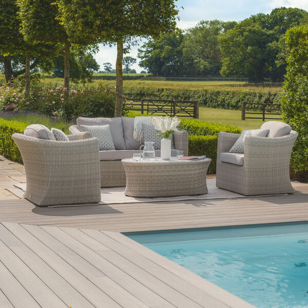 Maze - Oxford 2 Seat Rattan Sofa Set - Ceramic Glass product image