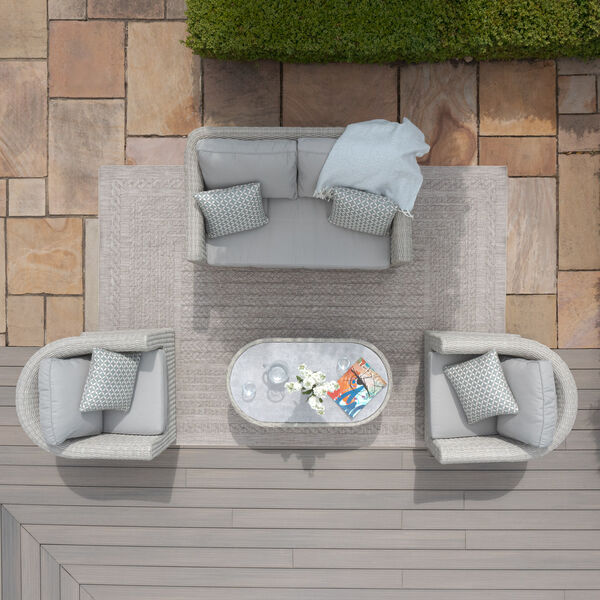 Maze - Oxford 2 Seat Rattan Sofa Set - Ceramic Glass product image