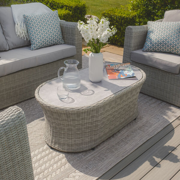 Maze - Oxford 2 Seat Rattan Sofa Set - Ceramic Glass product image