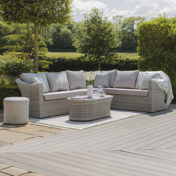 Maze - Oxford Large Rattan Corner Sofa Set - Ceramic Glass product image