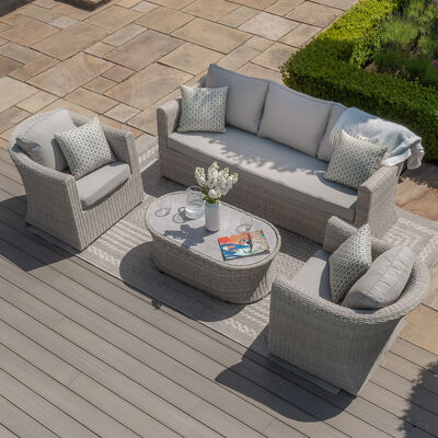 Maze - Oxford 3 Seat Rattan Sofa Set - Ceramic Glass product image