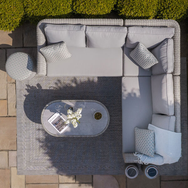 Maze - Oxford Small Rattan Corner Sofa Set - Ceramic Glass product image