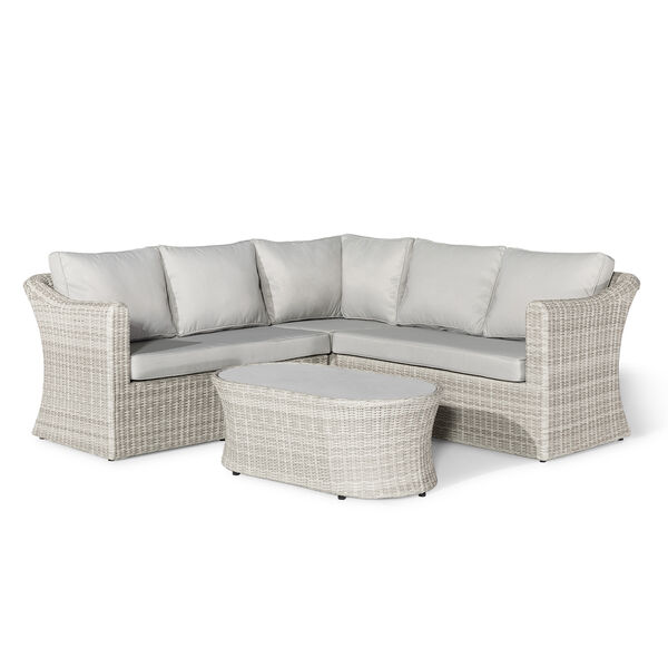 Maze - Oxford Small Rattan Corner Sofa Set - Ceramic Glass product image