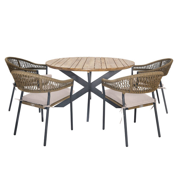 Maze - Bali Rope Weave 4 Seat Round Dining Set product image