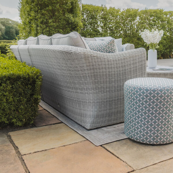 Maze - Oxford Large Rattan Corner Sofa Set with Armchair - Ceramic Glass product image