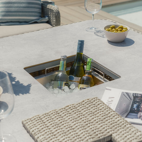 Maze - Oxford Royal Rattan Corner Dining Sofa Set with Ice Bucket & Rising Table - Ceramic Glass product image