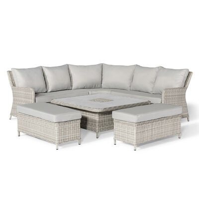 Maze - Oxford Royal Rattan Corner Dining Sofa Set with Ice Bucket & Rising Table - Ceramic Glass product image