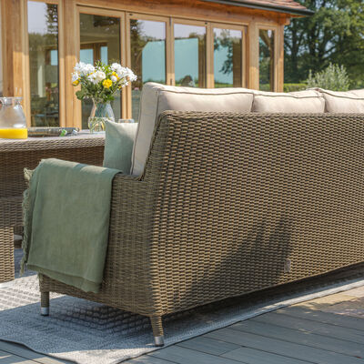 Maze - Winchester Sofa Rattan Dining Set with Ice Bucket & Rising Table - Ceramic Glass product image
