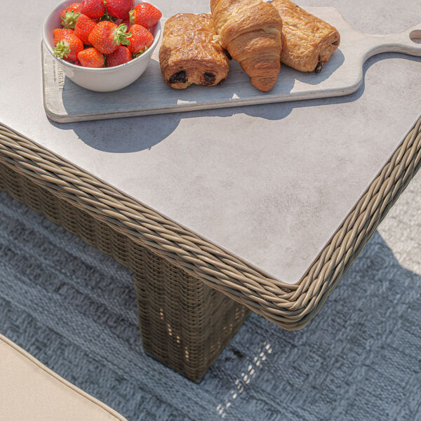 Maze - Winchester Sofa Rattan Dining Set with Ice Bucket & Rising Table - Ceramic Glass product image