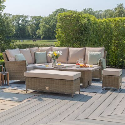 Winchester Corner Dining Set With Rising Table (Ceramic Glass)