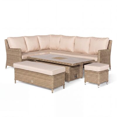 Winchester Corner Dining Set With Rising Table (Ceramic Glass)