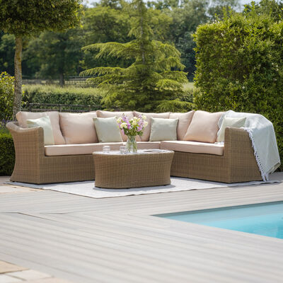 Maze - Winchester Large Rattan Corner Sofa Set - Ceramic Glass product image