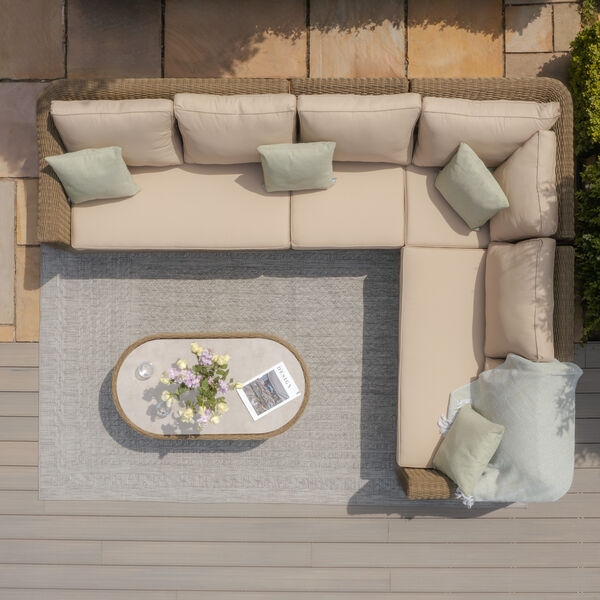 Maze - Winchester Large Rattan Corner Sofa Set - Ceramic Glass product image