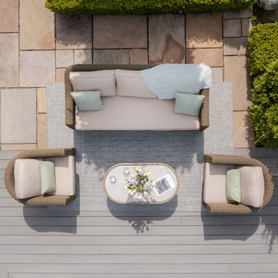 Maze - Winchester 3 Seat Rattan Sofa Set - Ceramic Glass product image