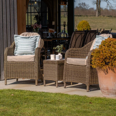 Maze - Winchester 3 Piece Rattan Bistro Set - Ceramic Glass product image