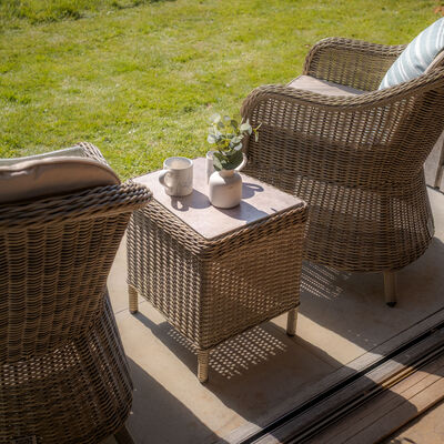 Maze - Winchester 3 Piece Rattan Bistro Set - Ceramic Glass product image