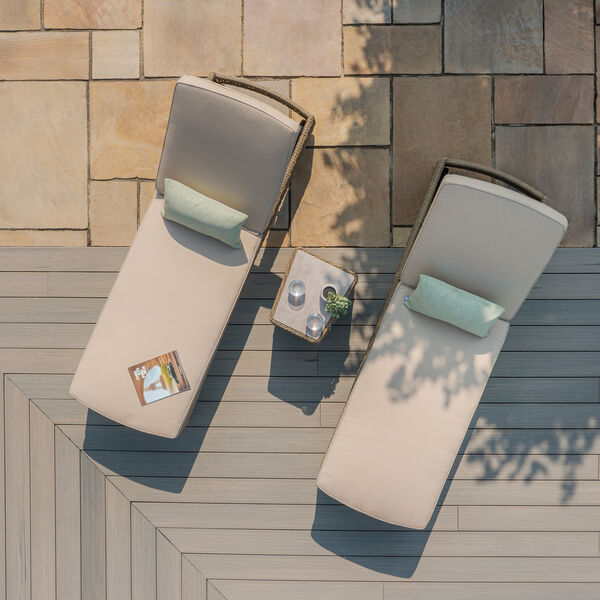 Maze - Winchester Rattan Sunlounger Set - Ceramic Glass product image