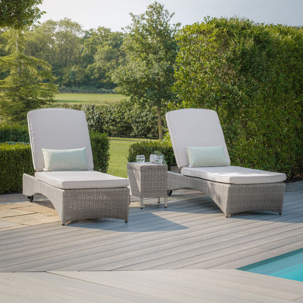 Maze - Oxford Rattan Sunlounger Set - Ceramic Glass product image