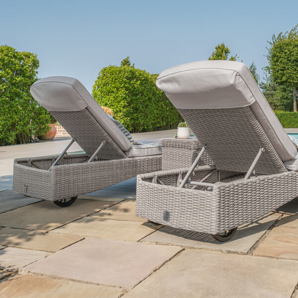 Maze - Oxford Rattan Sunlounger Set - Ceramic Glass product image