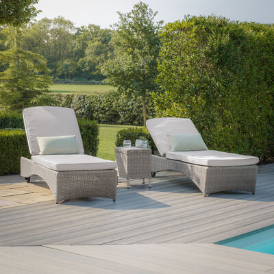Maze - Oxford Rattan Sunlounger Set - Ceramic Glass product image