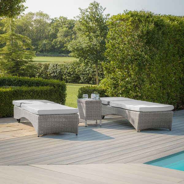 Maze - Oxford Rattan Sunlounger Set - Ceramic Glass product image